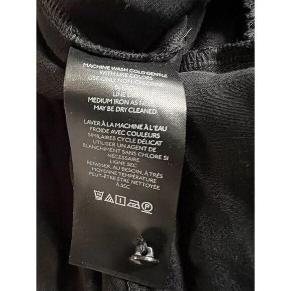 Anthropologie The Somerset Jumpsuit Size Medium Tall Inseam Satin Black - Picture 11 of 12